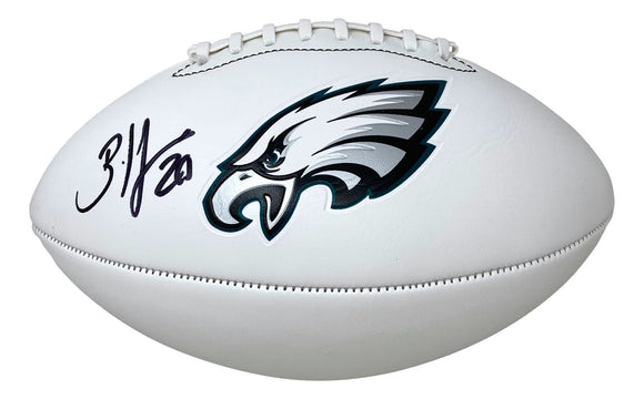 Brian Dawkins Signed Philadelphia Eagles Logo Football BAS