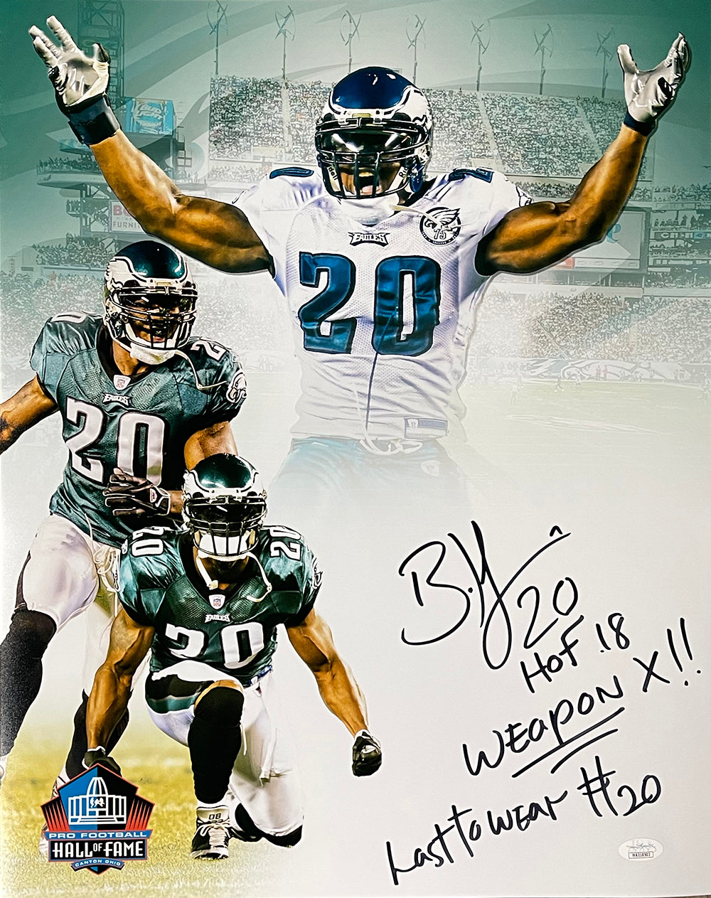 Philadelphia Eagles: Brian Dawkins 2021 Legend - NFL Removable Adhesive Wall Decal Life-Size Athlete +12 Wall Decals 43W x 77H