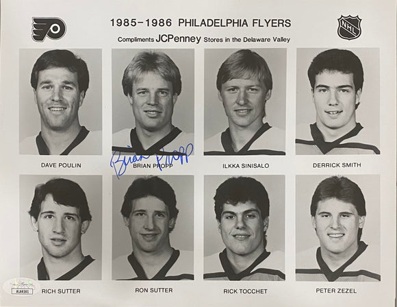 Dave Poulin Signed 8x10 Philadelphia Flyers Photo JSA AL44153