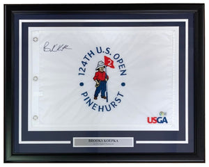 Brooks Koepka Signed Framed 124th PGA US Open Golf Flag BAS