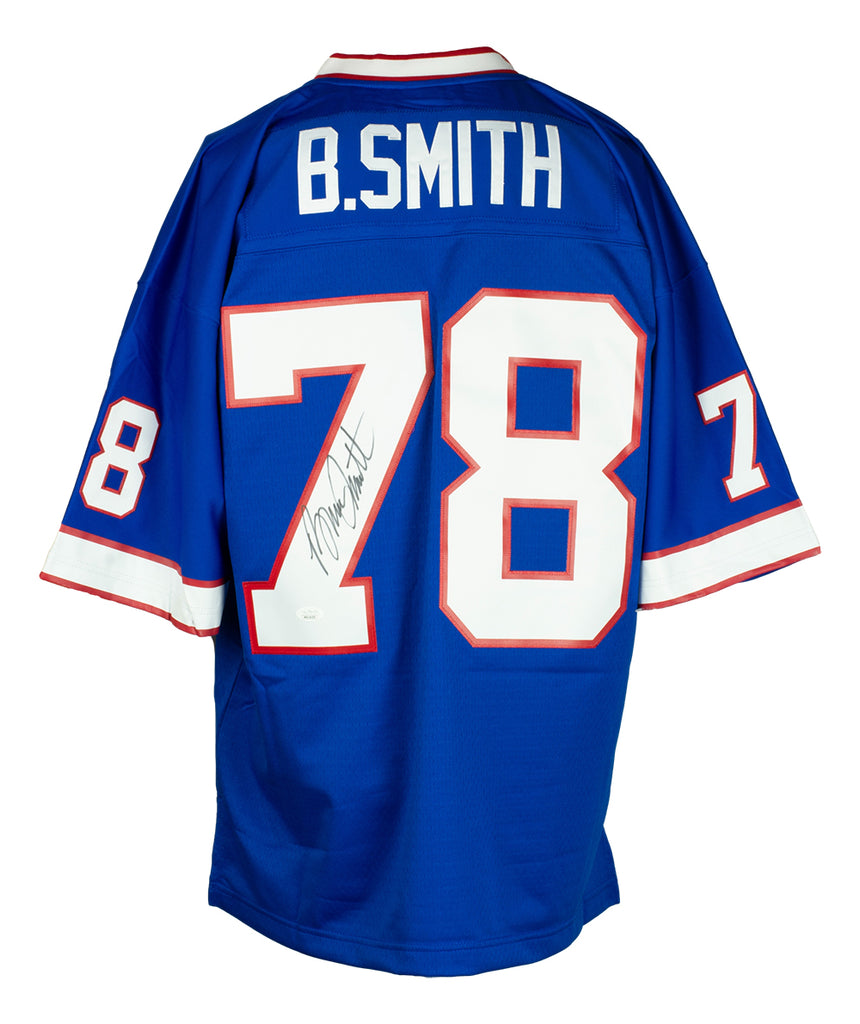 Sports Integrity Bruce Smith Signed Buffalo Bills Blue Mitchell & Ness Football Jersey JSA Itp