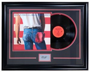 Bruce Springsteen Framed Born In The USA Vinyl Record w/ Laser Engrave Auto - Sports Integrity