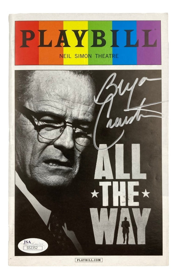 Bryan Cranston Signed All The Way Broadway Playbill Program JSA - Sports Integrity