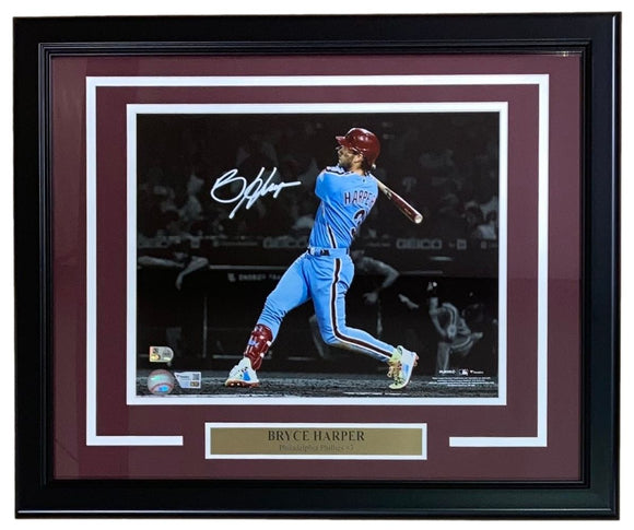 Bryce Harper Signed Framed 11x14 Philadelphia Phillies Photo Fanatics - Sports Integrity