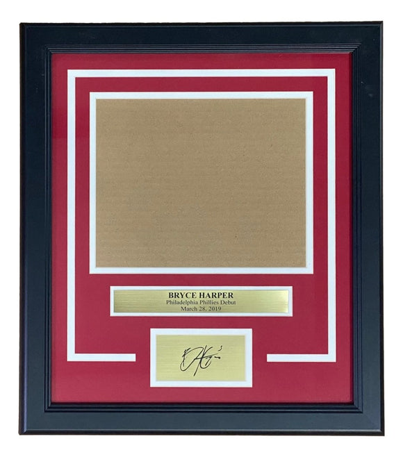 Bryce Harper 8x10 Phillies Debut Horizontal Photo Laser Engraved Sig Frame Kit - Sports Integrity