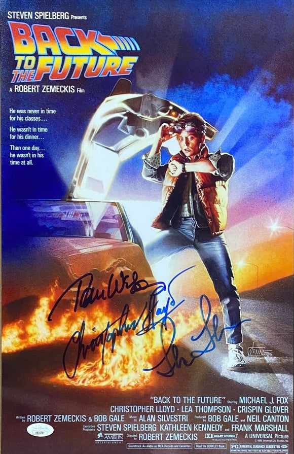 Christopher Lloyd Wilson Thompson Signed Back To The Future 11x17 Photo JSA - Sports Integrity