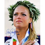 Jennie Finch Signed USA Softball 8x10 Photo USA Inscription PSA Holo