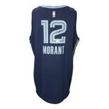 Ja Morant Signed Memphis Grizzlies Navy Blue Nike Swingman XL Jersey BAS