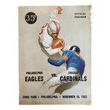 Philadelphia Eagles vs Chicago Cardinals November 16 1952 Game Program