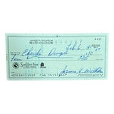 Hoyt Wilhem Baltimore Orioles Signed  Bank Check #422 BAS