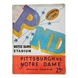 Notre Dame vs Pittsburgh October 19 1935 Official Game Program