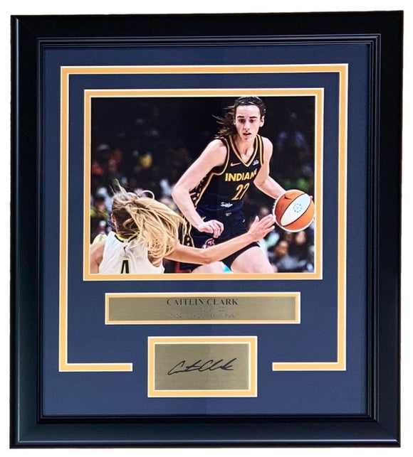 Caitlin Clark Framed 8x10 Indiana Fever Crossover Photo w/ Laser Engraved Auto