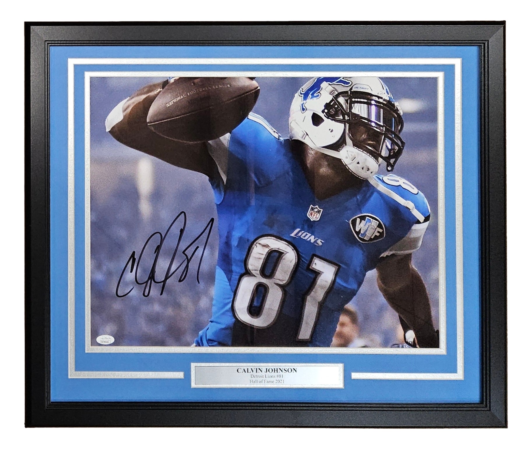 Calvin johnson signed hot sale football