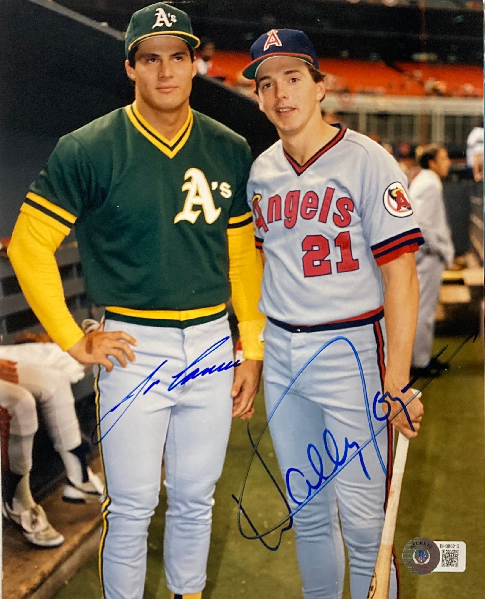 Jose Canseco autographed baseball card (New York Yankees