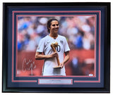 Carli Lloyd Signed Framed 16x20 USA World Cup Trophy Photo PSA/DNA