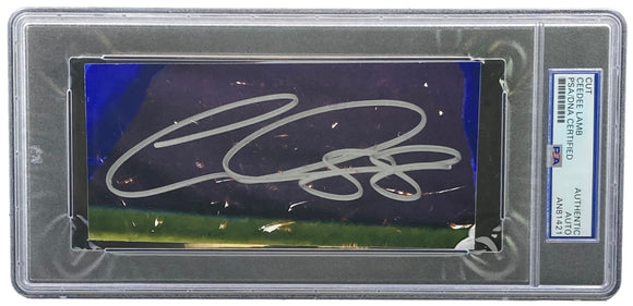 Ceedee Lamb Signed Slabbed Dallas Cowboys Cut Signature PSA