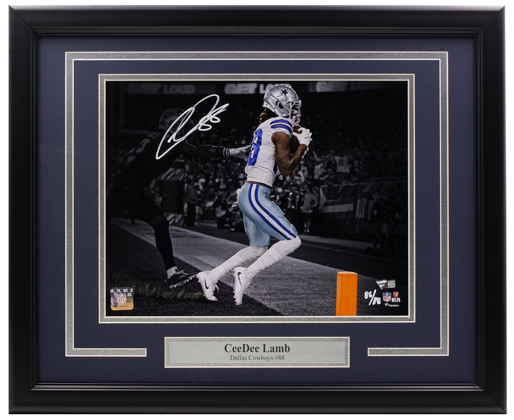 CeeDee Lamb Dallas Cowboys Signed Framed and Matted Jersey