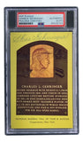 Charlie Gehringer Signed 4x6 Detroit Tigers HOF Plaque Card PSA/DNA 85025743 - Sports Integrity