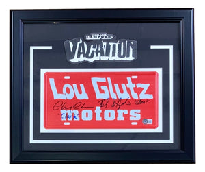 Chevy Chase Beverly D'Angelo Signed Framed Lampoons Vacation License Plate BAS