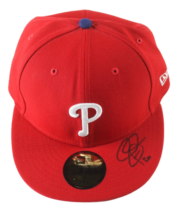 Chase Utley Signed Philadelphia Phillies New Era Fitted Hat PSA Hologram