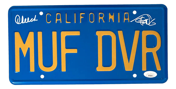 Cheech and Chong Signed MUF DVR California License Plate Prop JSA Hologram Sports Integrity