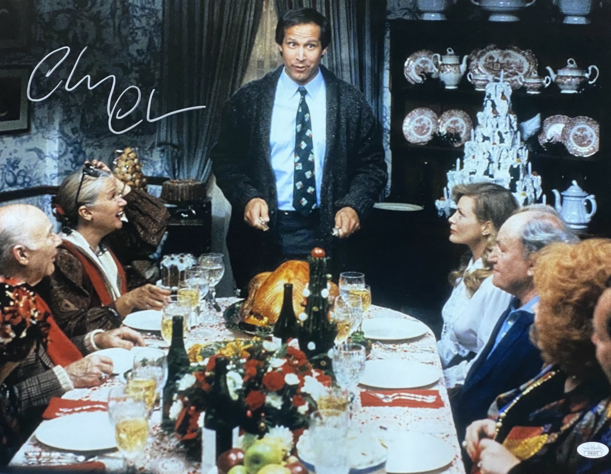 Chevy Chase Signed Chicago Blackhawks White Christmas Vacation Clark G –  Bleacher Bum Collectibles