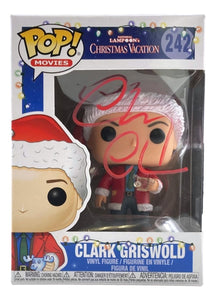 Chevy Chase Signed In Red National Lampoon Christmas Vacation Funko Pop #242 BAS - Sports Integrity