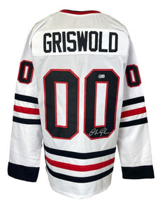 Chevy Chase Signed Lampoons Christmas Vacation White Griswold Jersey BAS - Sports Integrity