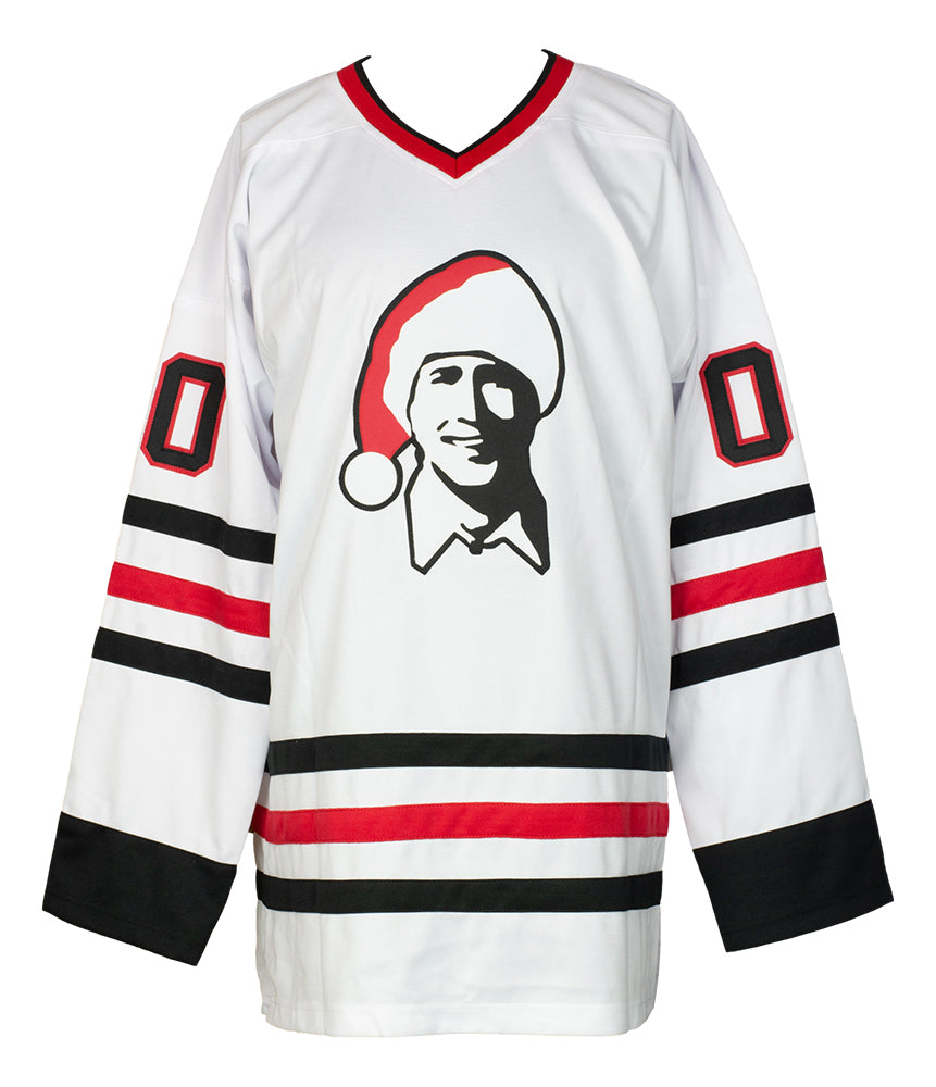 Chevy Chase Christmas Vacation Signed 11x14 Blackhawks Jersey