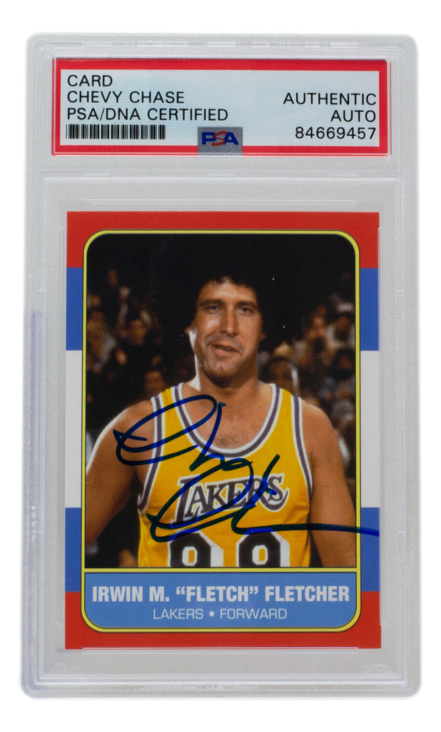 CHEVY CHASE SIGNED CUSTOM LA LAKERS FLETCH JERSEY