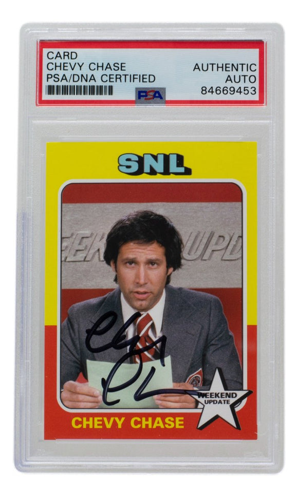 Chevy Chase Signed SNL Weekend Update Trading Card PSA/DNA - Sports Integrity