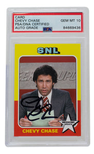 Chevy Chase Signed SNL Weekend Update Trading Card PSA/DNA Auto Gem Mint 10