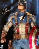 Chris Evans Signed 16x20 Captain America Photo BAS AD56494 - Sports Integrity