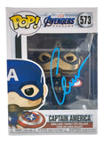 Chris Evans Signed In Blue Captain America Endgame Funko Pop #573 BAS LOA - Sports Integrity