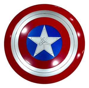 Chris Evans Signed Captain America 24" Hasbro Legend Series Shield BAS LOA - Sports Integrity