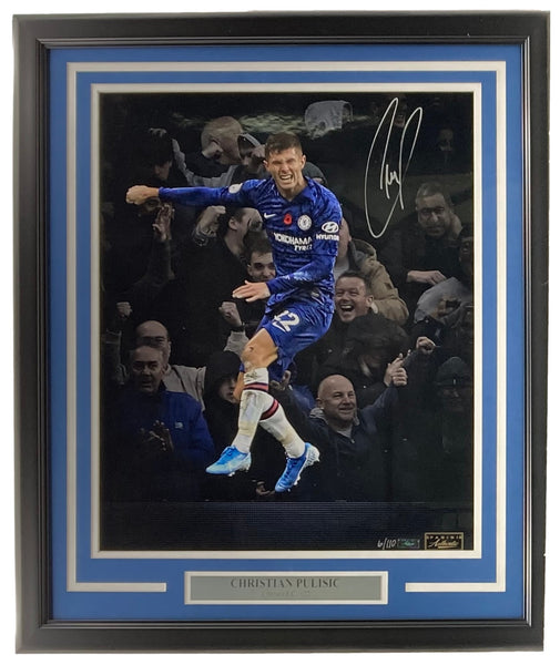 Christian Pulisic Signed Framed 16x20 Chelsea FC Soccer Photo 