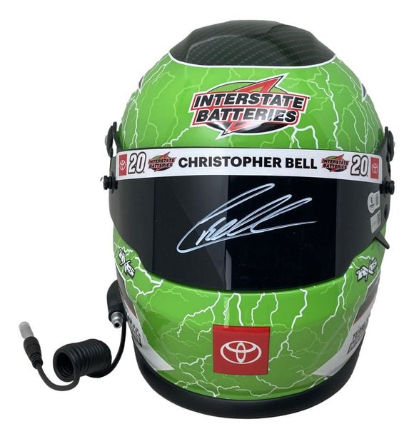 Christopher Bell Signed NASCAR Interstate Full Size Replica Racing Helmet BAS - Sports Integrity