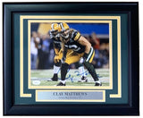 Clay Matthews Signed Framed 8x10 Green Bay Packers Photo JSA Hologram