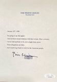 Bill Clinton Signed on Bottom Mock White House Logo Statement Lewinsky JSA - Sports Integrity