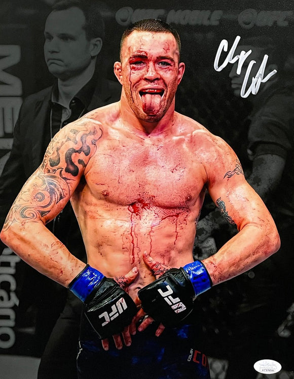 Colby Covington Signed UFC 11x14 Blood Photo JSA ITP - Sports Integrity