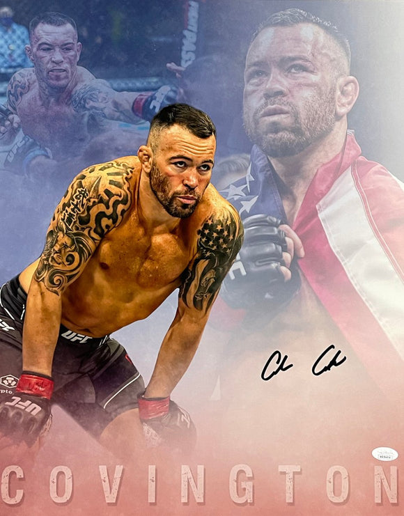 Colby Covington Signed UFC 16x20 Collage Photo JSA ITP - Sports Integrity