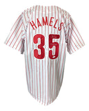 Cole Hamels Philadelphia Signed White Baseball Jersey 08 WS MVP JSA