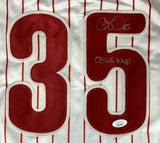 Cole Hamels Philadelphia Signed White Baseball Jersey 08 WS MVP JSA