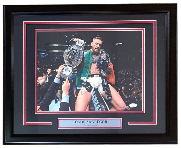 Conor McGregor Signed Framed 11x14 UFC Photo JSA
