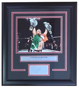 Conor McGregor Framed 8x10 UFC Photo w/ Laser Engraved Signature - Sports Integrity