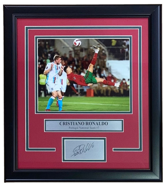 Cristiano Ronaldo Framed 8x10 Portugal Soccer Photo w/ Laser Engraved Signature