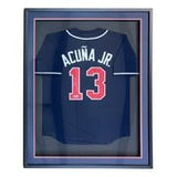 Ronald Acuna Jr Atlanta Signed Framed Navy Blue Baseball Jersey BAS ITP - Sports Integrity