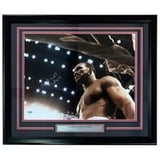 Evander Holyfield Signed Framed 16x20 Boxing Stare Photo Steiner Sports - Sports Integrity