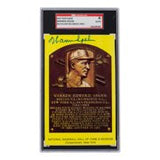 Warren Spahn Signed Slabbed Milwaukee Braves Hall of Fame Plaque Postcard SGC