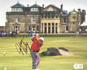 John Daly Signed 8x10 PGA St. Andrews Swilcan Bridge Photo BAS - Sports Integrity